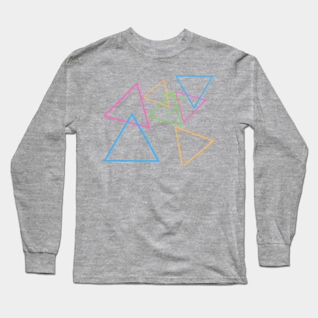 Triangle Texture Long Sleeve T-Shirt by WaltzConer